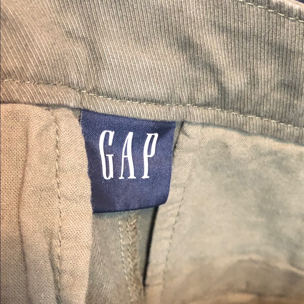 GAP Barrel Leg High-Rise Olive Green Pants - Picture 4 of 5
